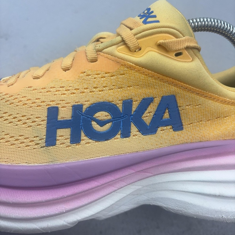 Hoka One One Bondi 8 Shoes Womens Size 11 Orange Running Sneakers Cushioned - Picture 11 of 16